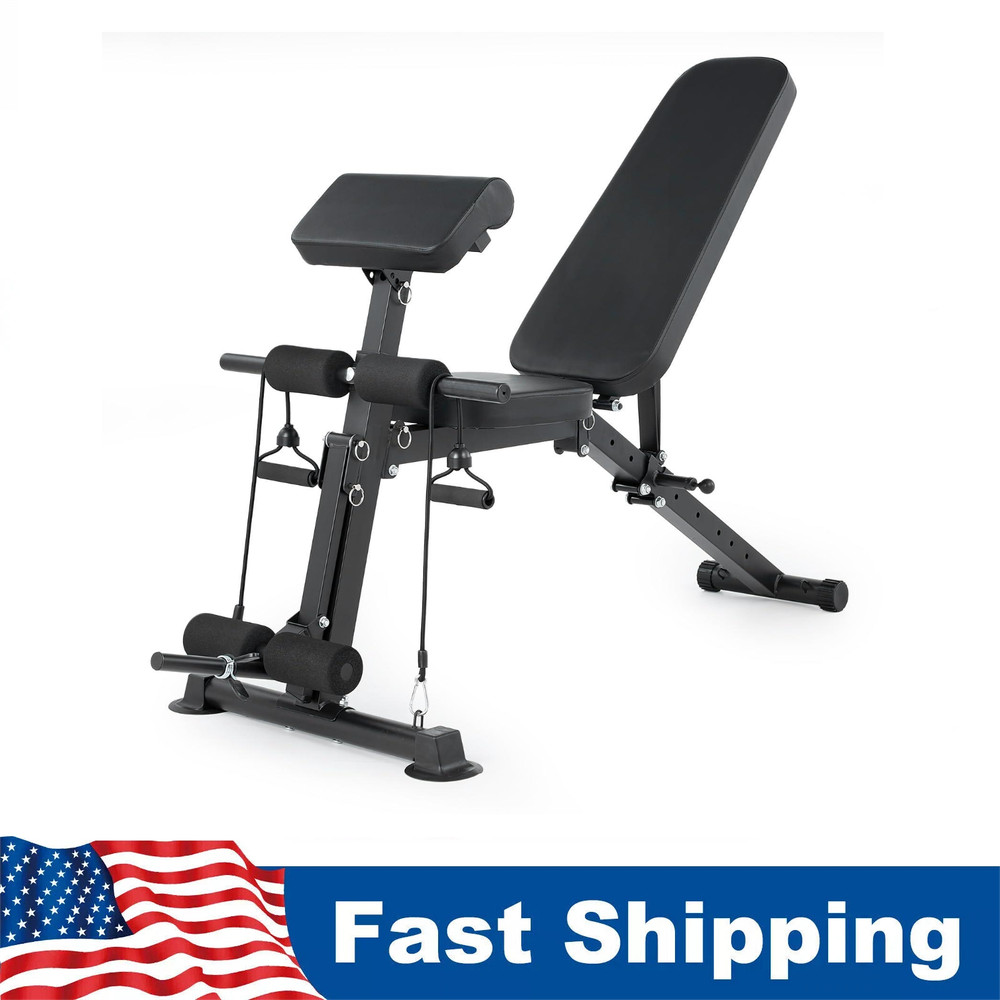 ✨Adjustable Weight Bench Foldable Flat Incline Decline Workout Bench Home Gym