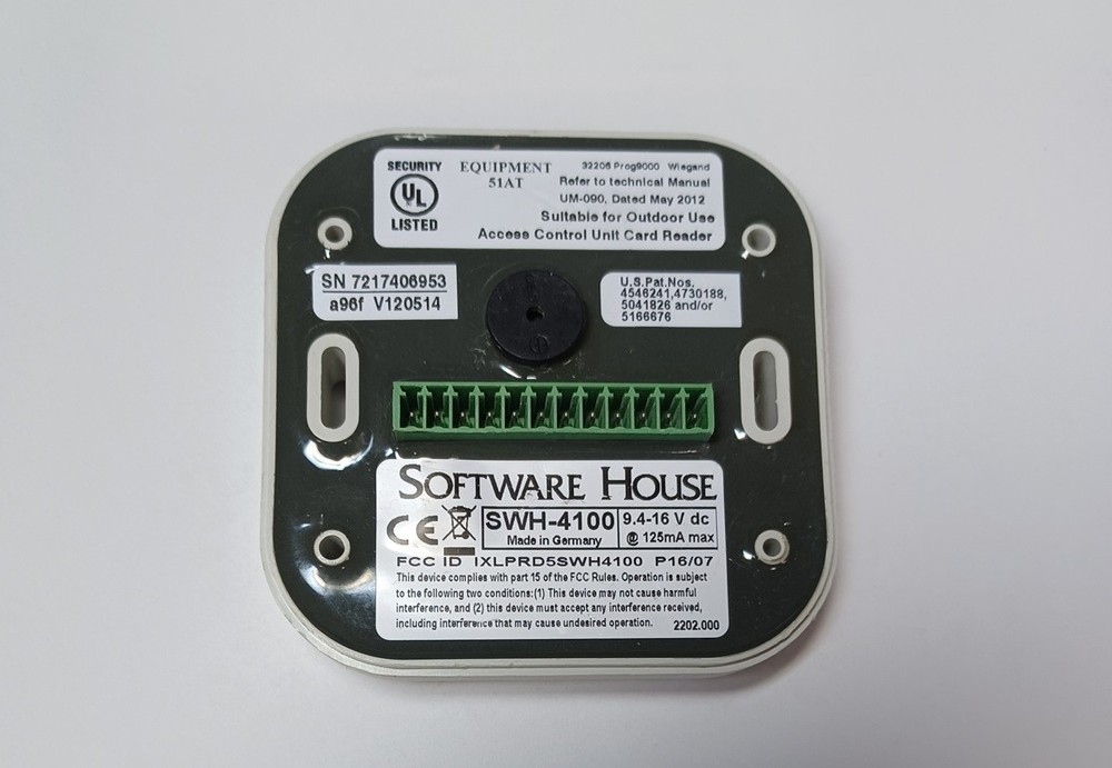 Software House SWH-4100 Access Control Proximity Card Reader, used, no cover