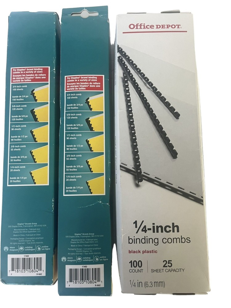 Book Binding Combs Lot 3/8” & 1/4” Please Read
