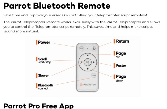 Podcaster Parrot Pro Teleprompter Kit