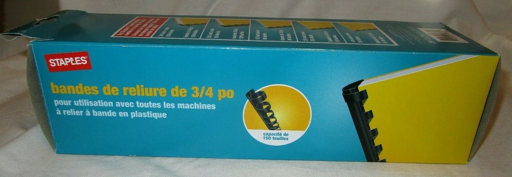 STAPLES Black 3/4" Plastic Binding Combs Box Of 25 17460