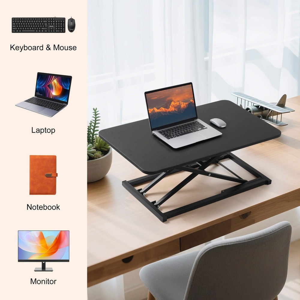 Standing Desk Converter Adjustable Height,Keyboard Riser for Stand Up Desk Ri...
