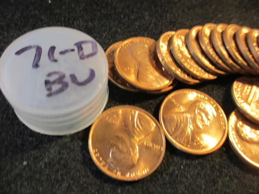 1971-D LINCOLN CENT ROLL GEM