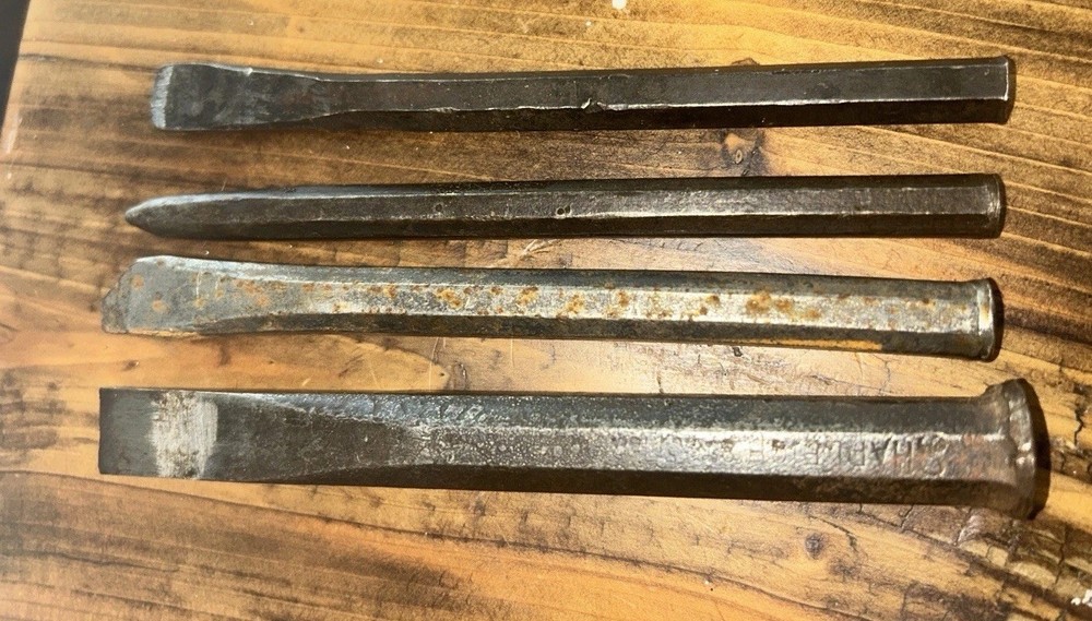 Cold Chisel mixed size lot flat & cape chisels,machinist blacksmith tools (11)