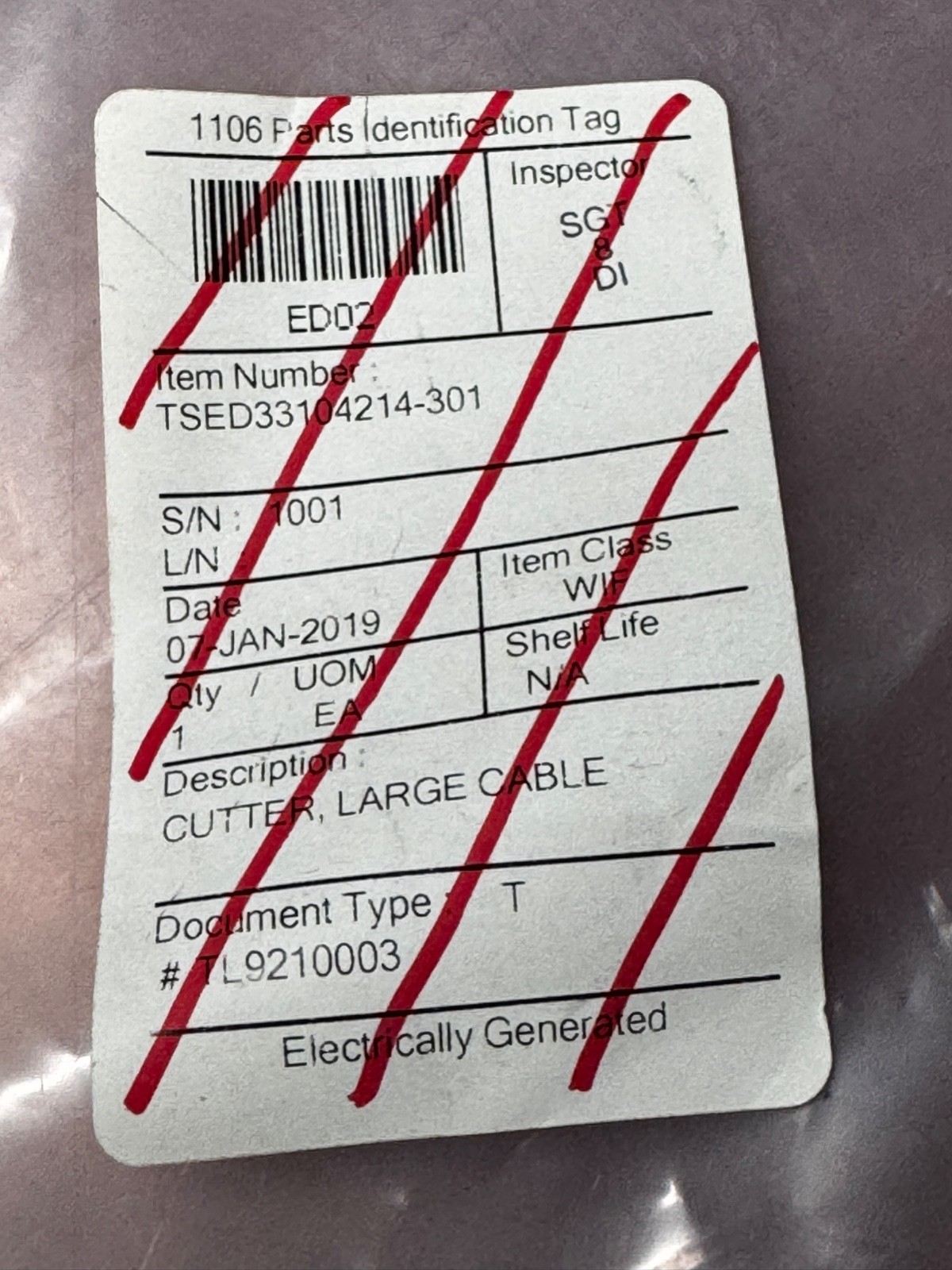 NASA EVA Large Cable Cutter, Astronaut Training Tool