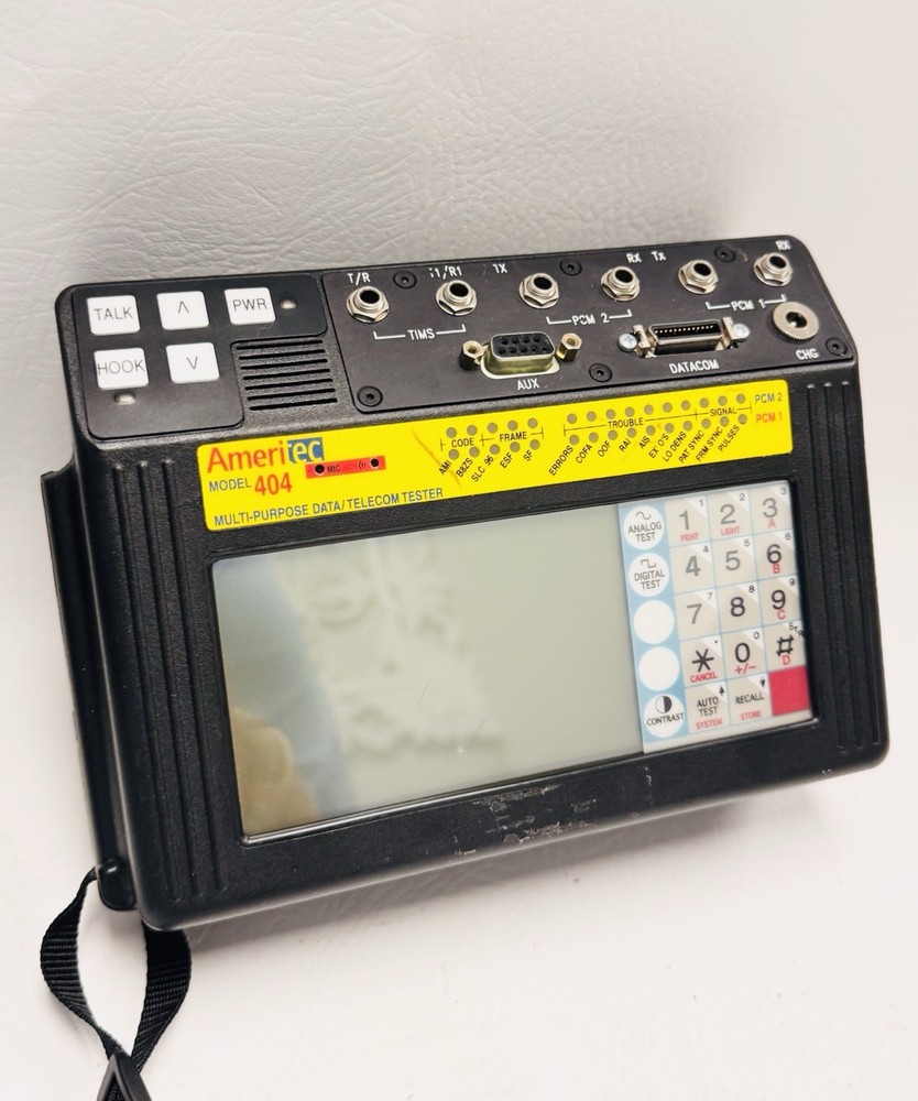 Ameritec 404 Multi-Purpose Data Telecom Tester w/ Ac Adapter + Stylus