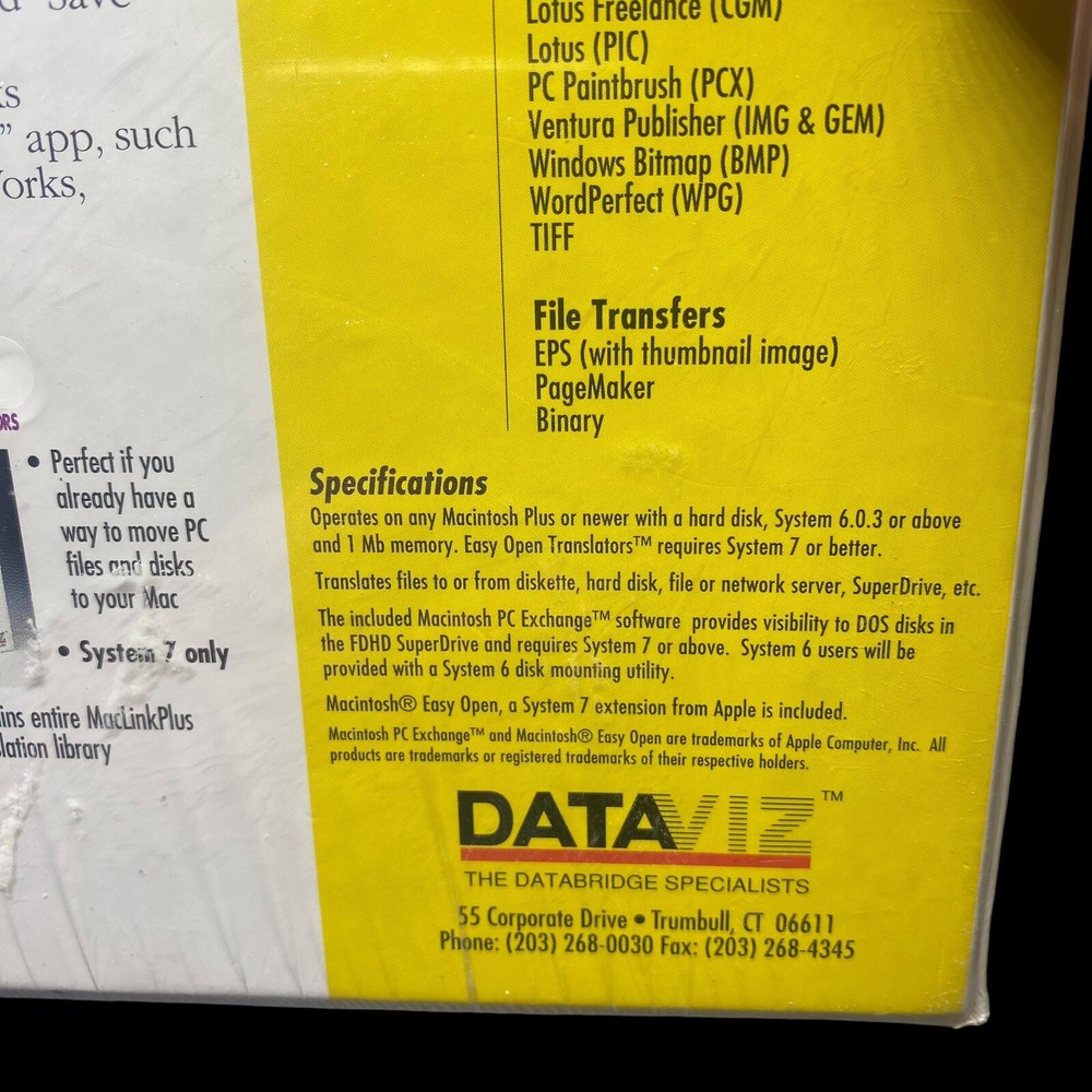 DATAVIZ MACLINK Plus Translators Pro PC File Exchange SEALED NEW