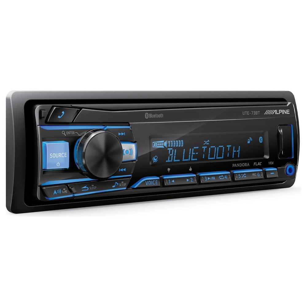 Alpine UTE-73BT Bluetooth Receiver + Component & Coax Speakers