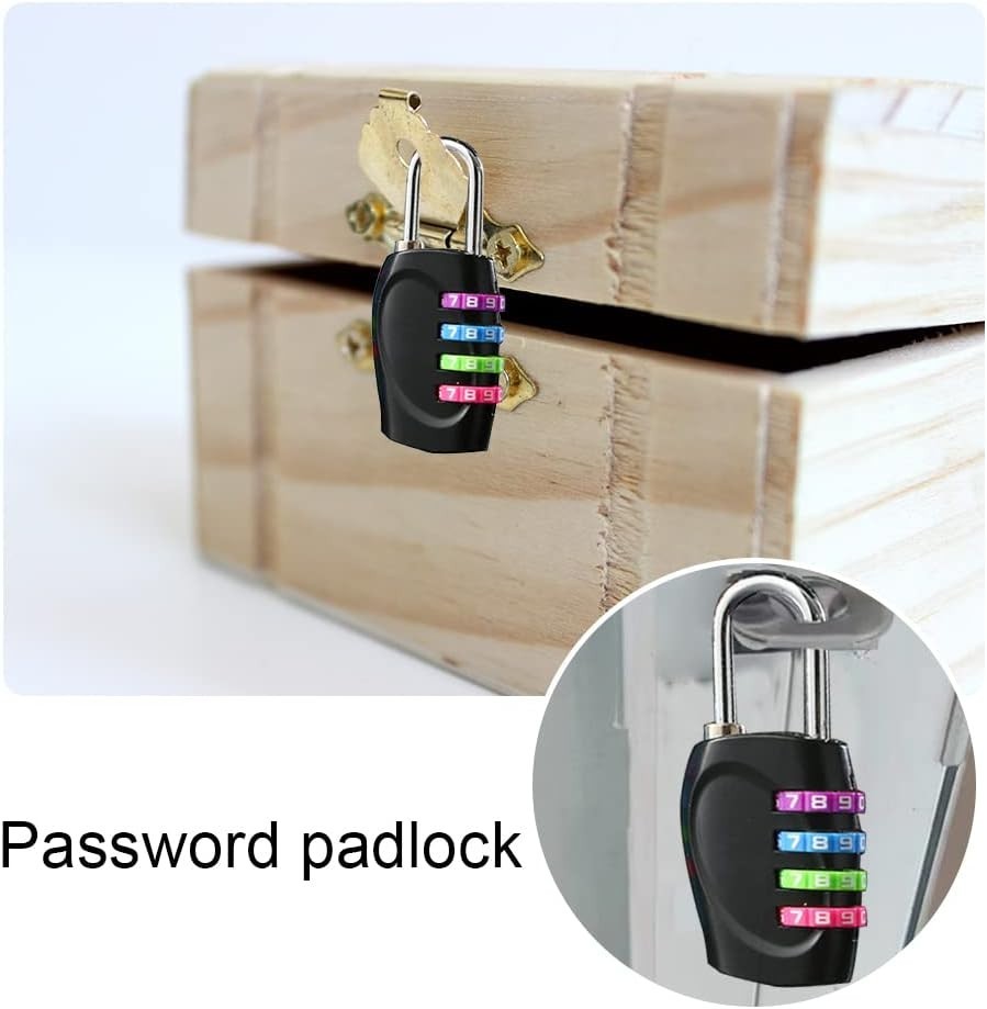 2 Pack Combination Lock, 4 Digit Locker Lock Resettable Combo Locks Outdoor Wat