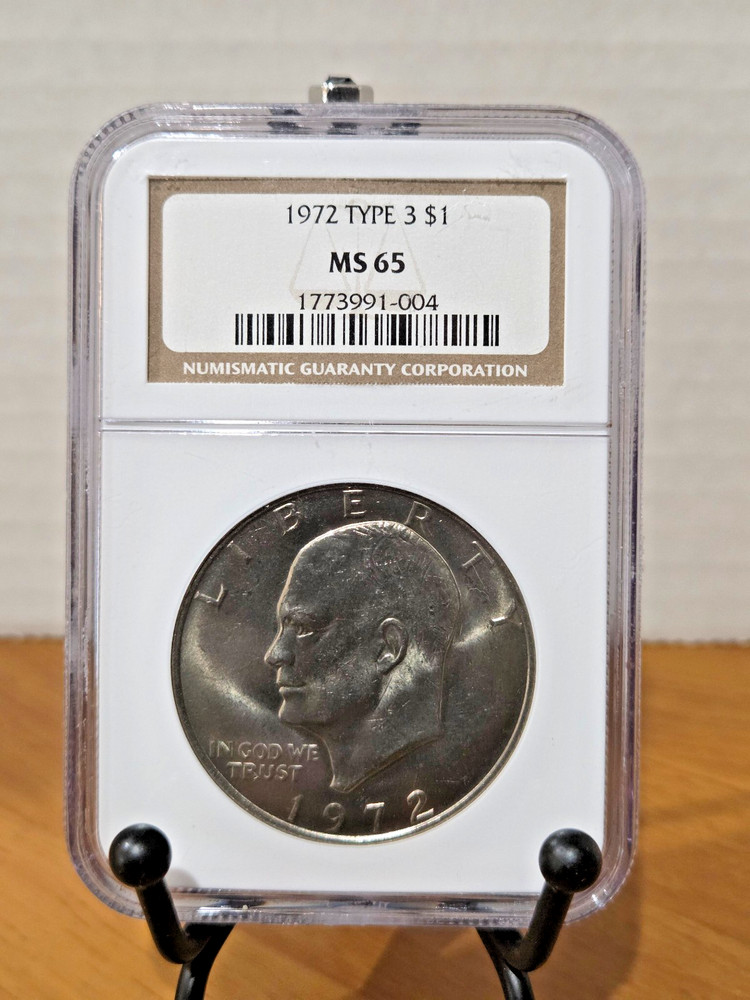1972 Ike Eisenhower Dollar Type 3 NGC MS65 Mint State 65 #1773991-004