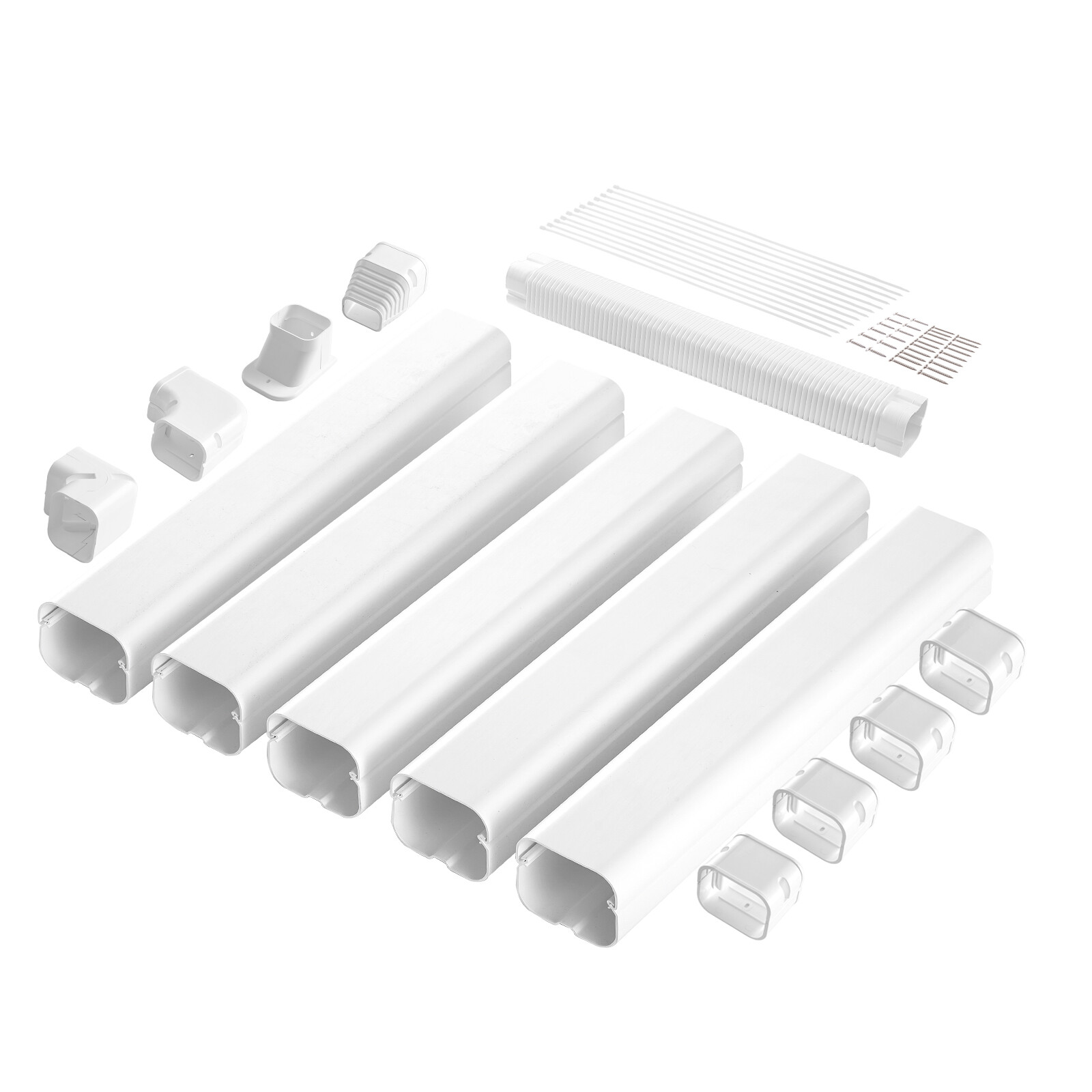 VEVOR 3" W 10 Ft Line Set Cover Kit For Mini Split/Central Air Conditioner PVC