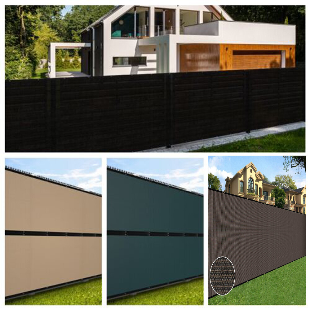 4' 5' 6'x50' Privacy Fence Screen Windscreen Mesh Fabric Shade Cover Tarp Garden