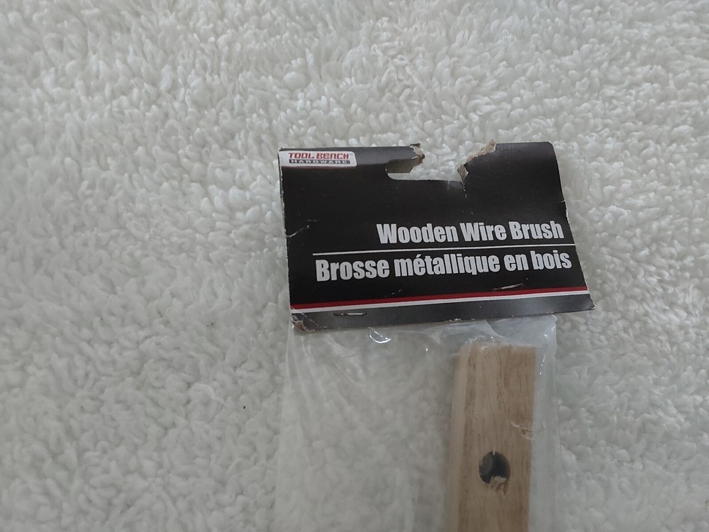Wooden Wire Brush Remove Rust Clean 14"