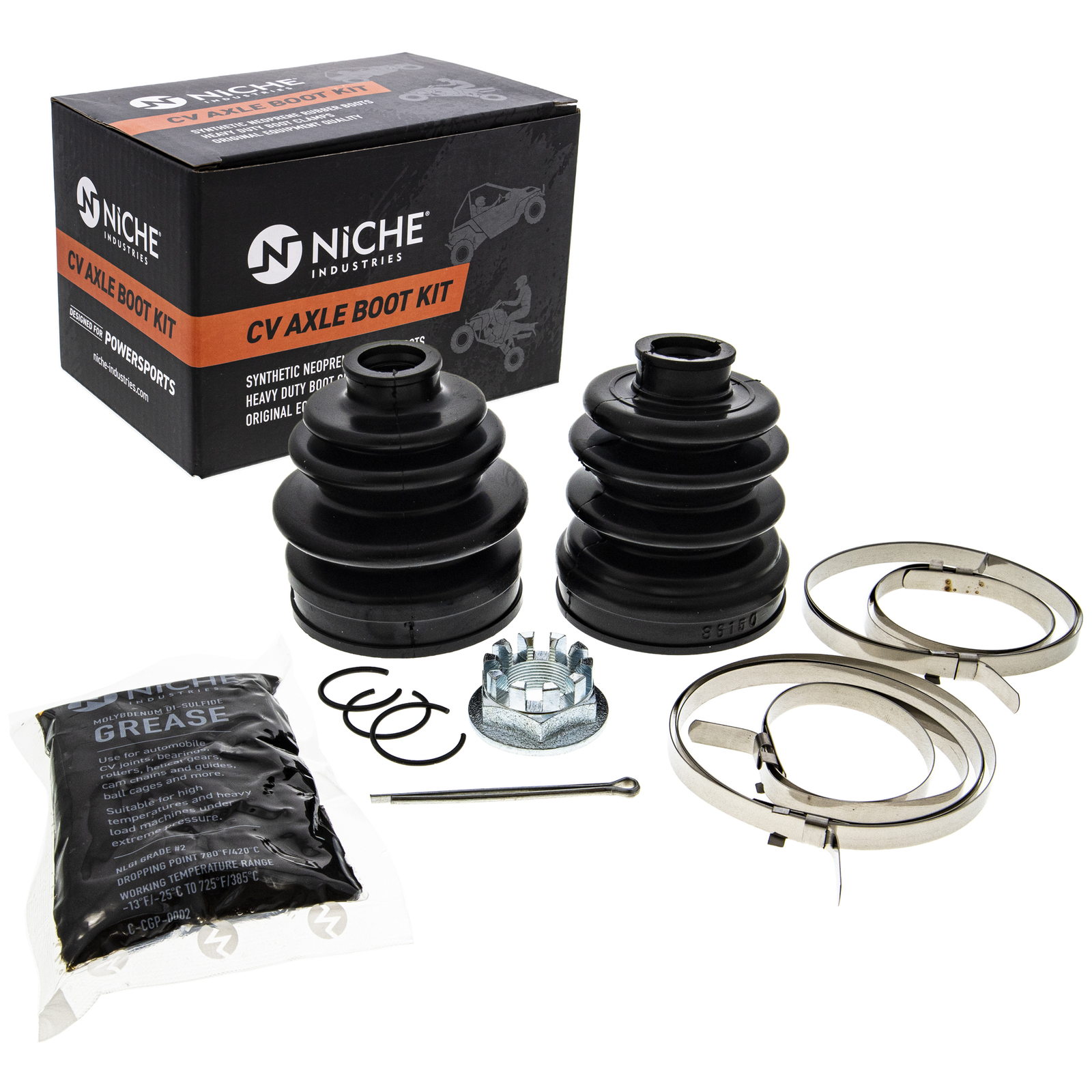 NICHE Front Rear CV Axle Boot Kit for Honda Rancher 420 Big Red 700 UTV