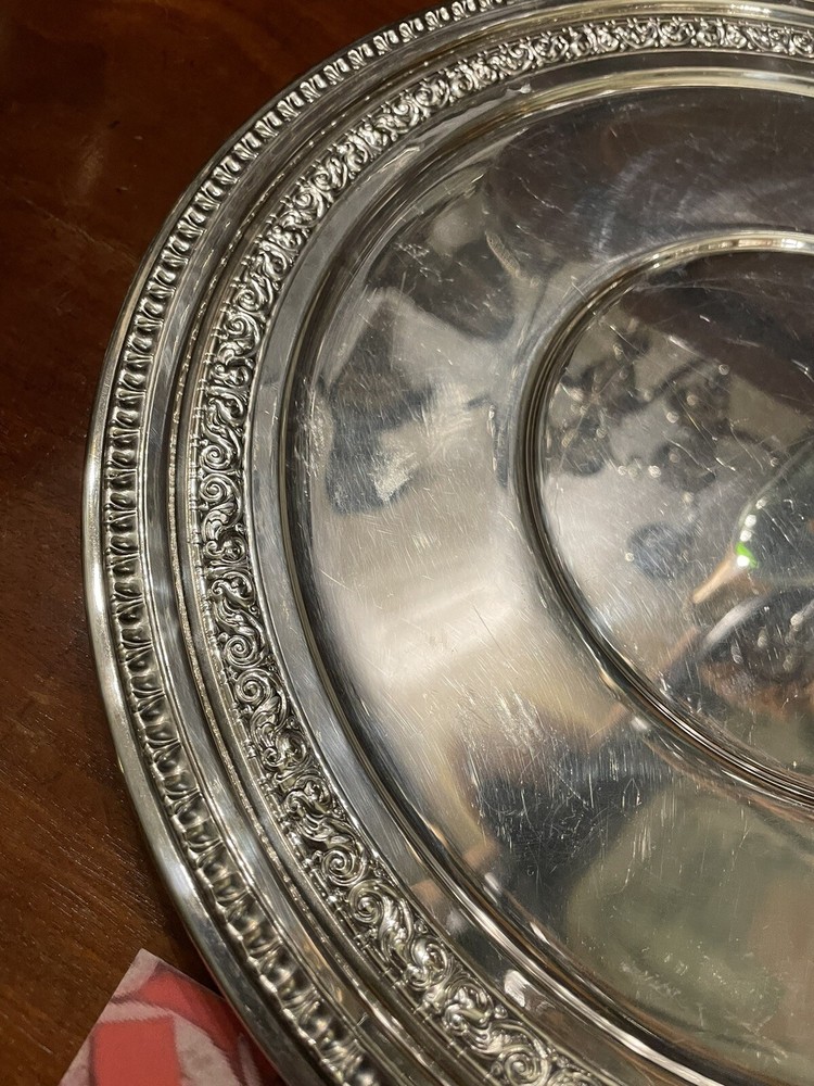 REED & BARTON SILVER BEL AIR PATTERN EXTRA LARGE FLAT SERVING TRAY PARTY PLATTER