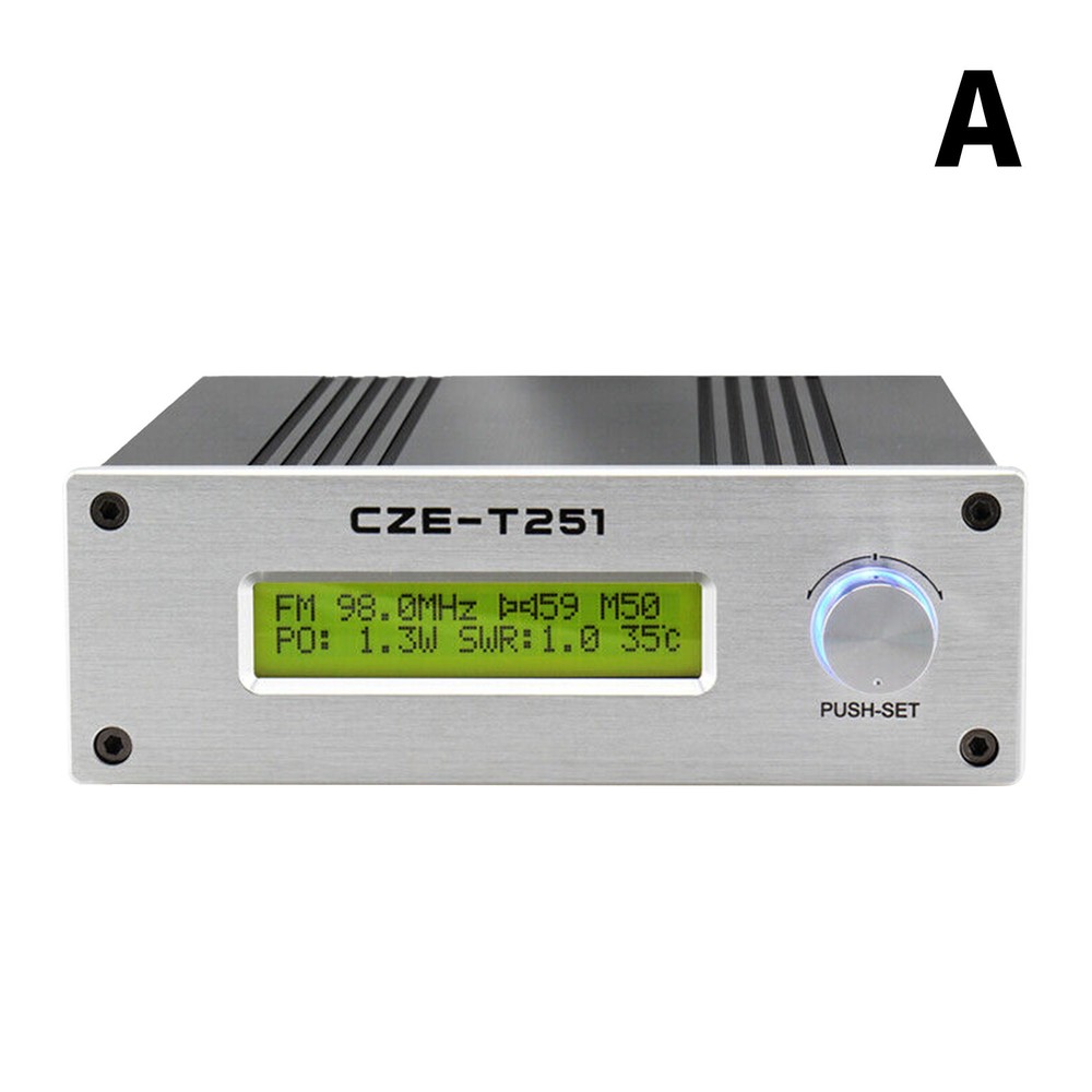 Professional CZE-T251 25W FM transmitter stereo broadcast adjustable &GP AntenKU