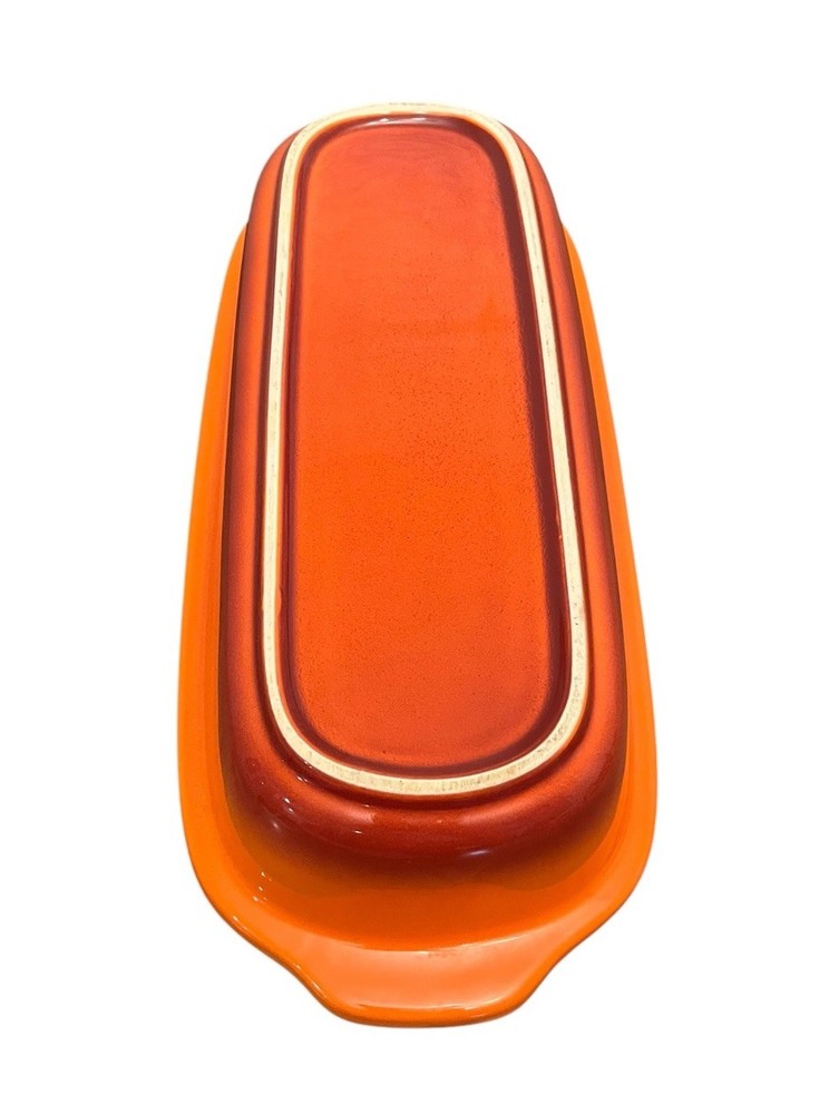 Hells Kitchen Artisan Bread Baker Gordon Ramsey 2.3 Quart Red Orange Stoneware