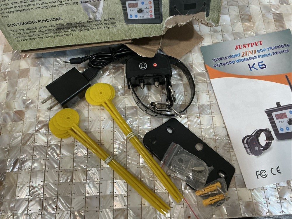 JUSTPET Wireless Dog Fence and Training Model K6 !!!missing transmitter!!!!