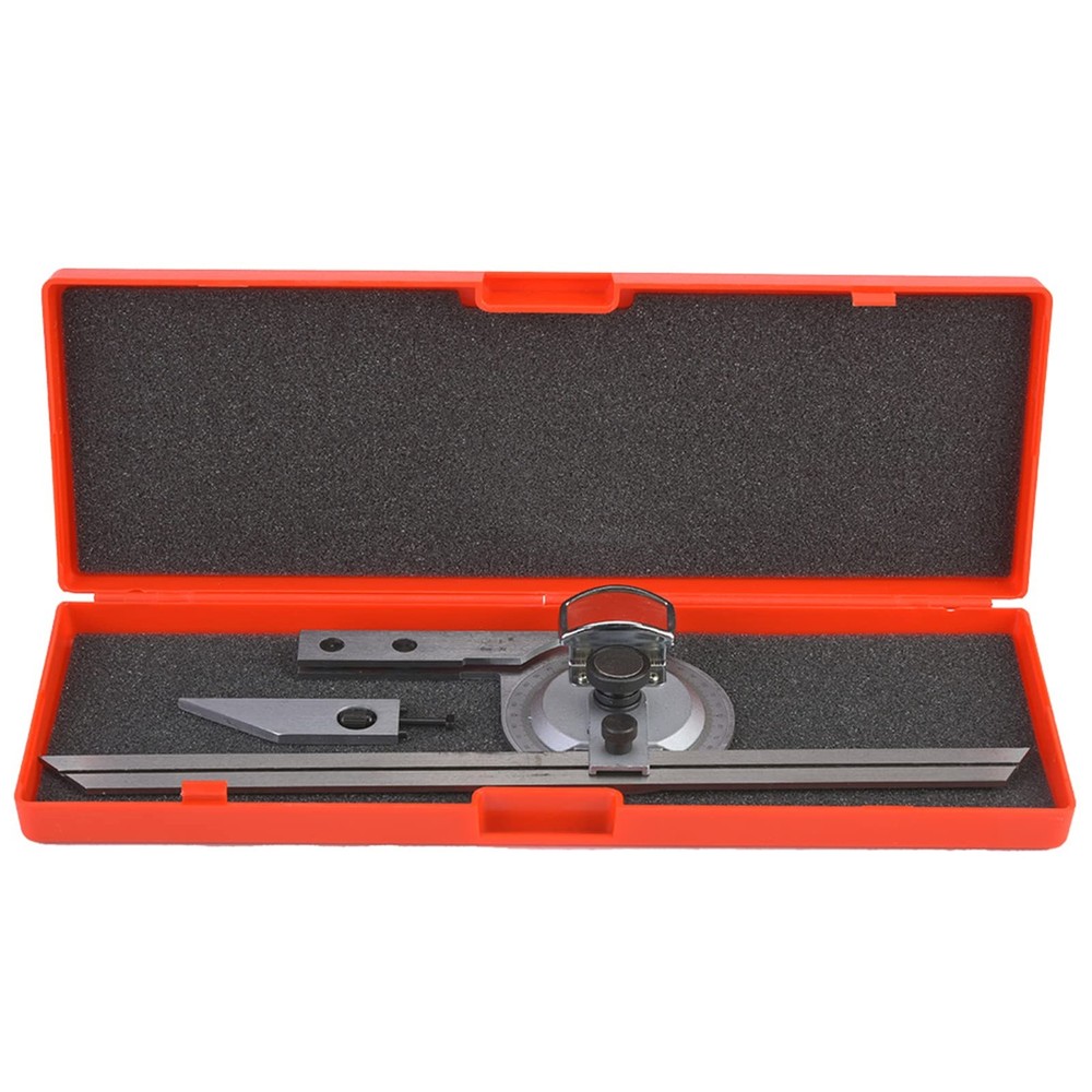 Universal Bevel Protractor, 0-360 Degrees Stainless Steel Angle Measuring...