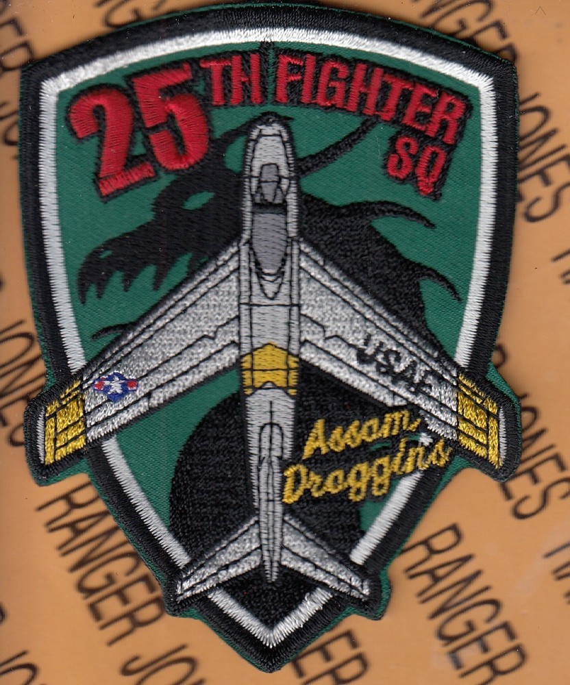 USAF Air Force 25th Fighter Squadron FS ASSAM DRAGGINS ~4" patch c/e F-86