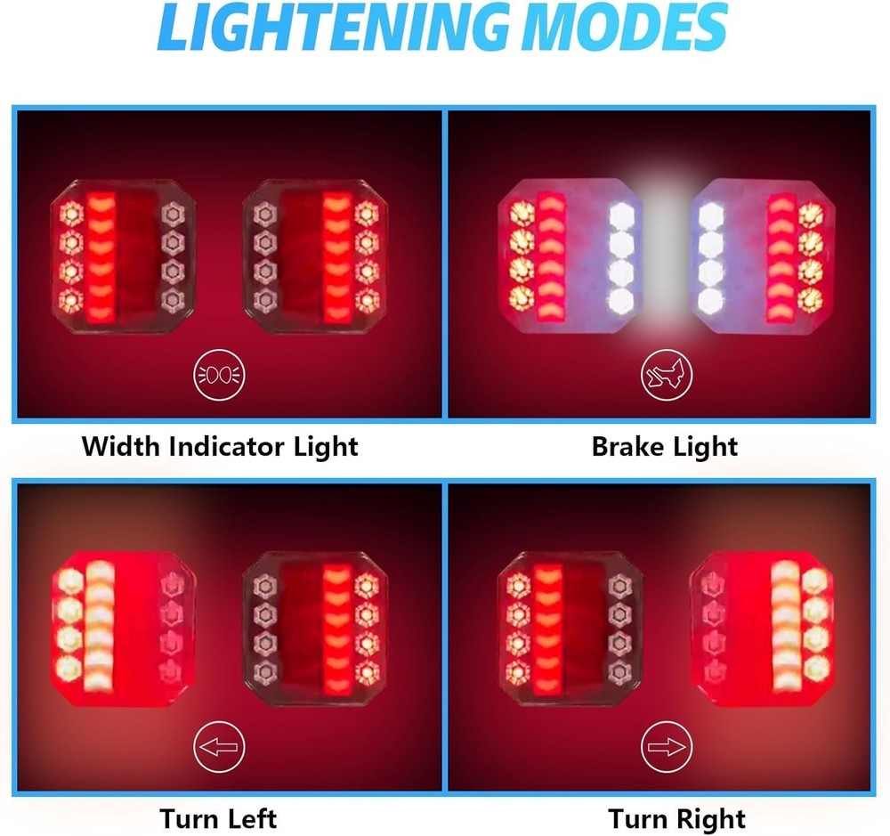 Upgraded Version Wireless Trailer Lights Magnetic Bluetooth Trailer Lights
