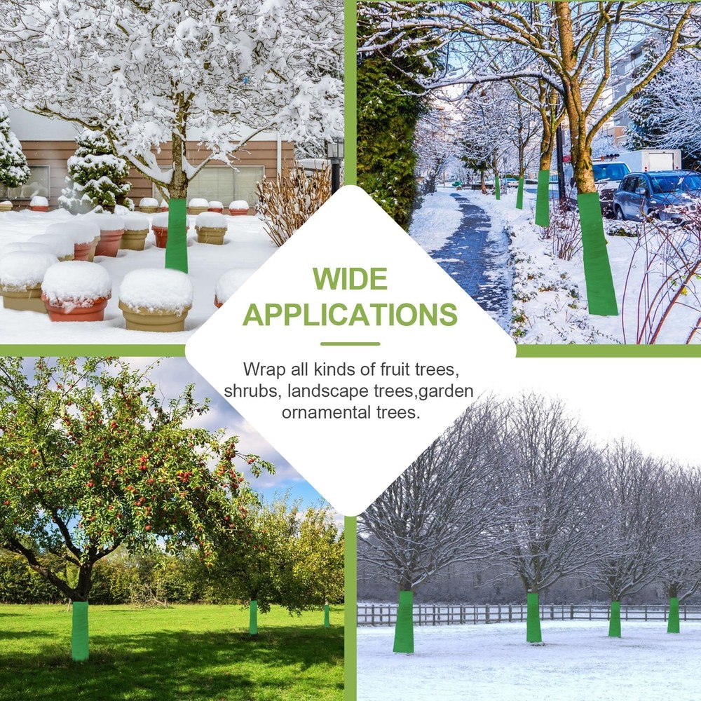 FIFNIM 400FT Tree Wraps to Protect Bark,Tree Protector 400FT(Green）, Green