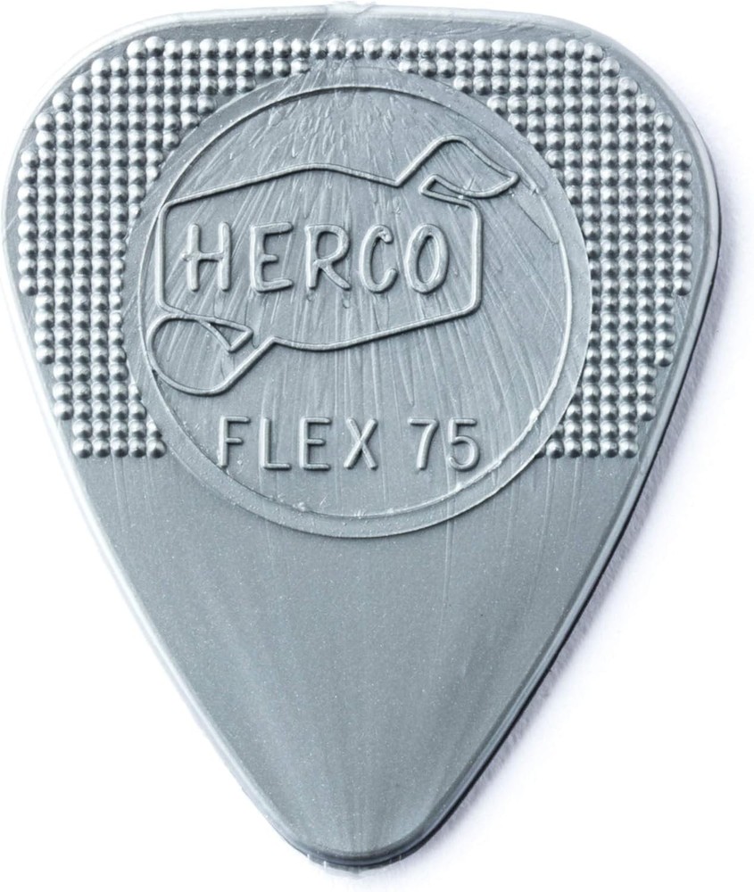 Herco® HE211P Flex 75 Nylon Flat Picks, Silver, Heavy, 75 Silver
