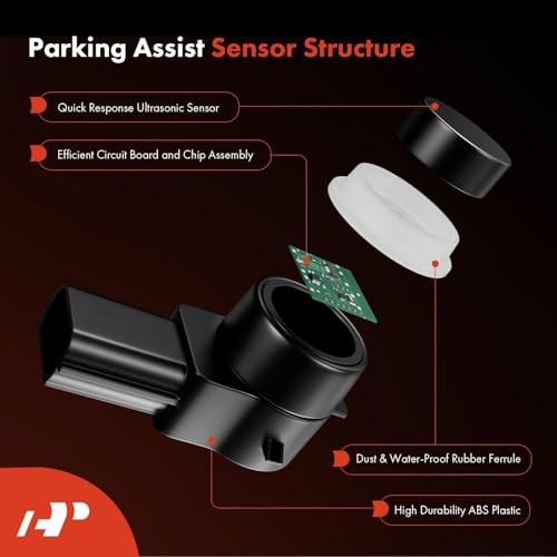 4-PC Reverse Backup Parking Assist Sensor Compatible with Chevy, Cadillac,