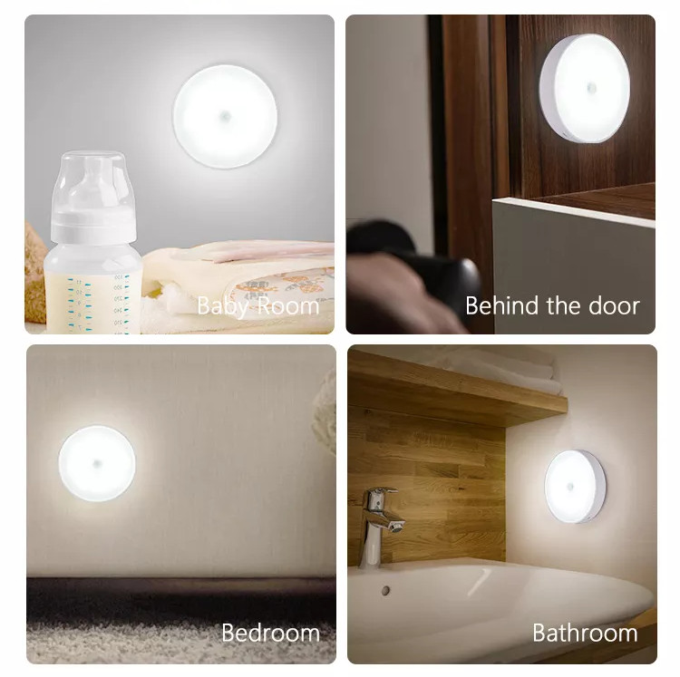 LED Motion Sensor Under Cabinet Closet Light USB Rechargeable Kitchen Lamp