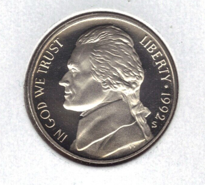 1992-S PROOF JEFFERSON NICKEL