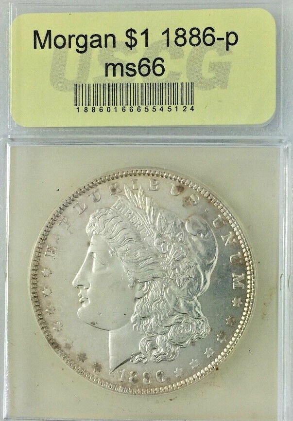 *1886-P $1 USA* "MORGAN SILVER DOLLAR"