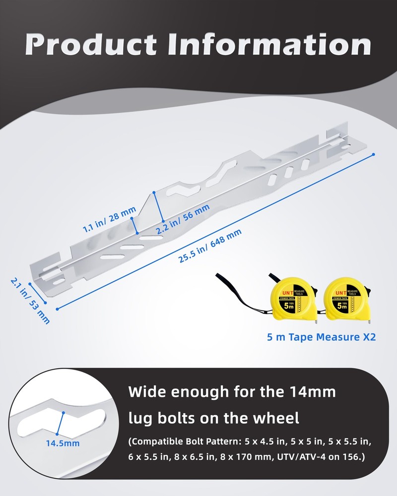 Toe Alignment Tool Plates 2pcs Wheel Alignment Tool Includes Two 5m Metal Tap...