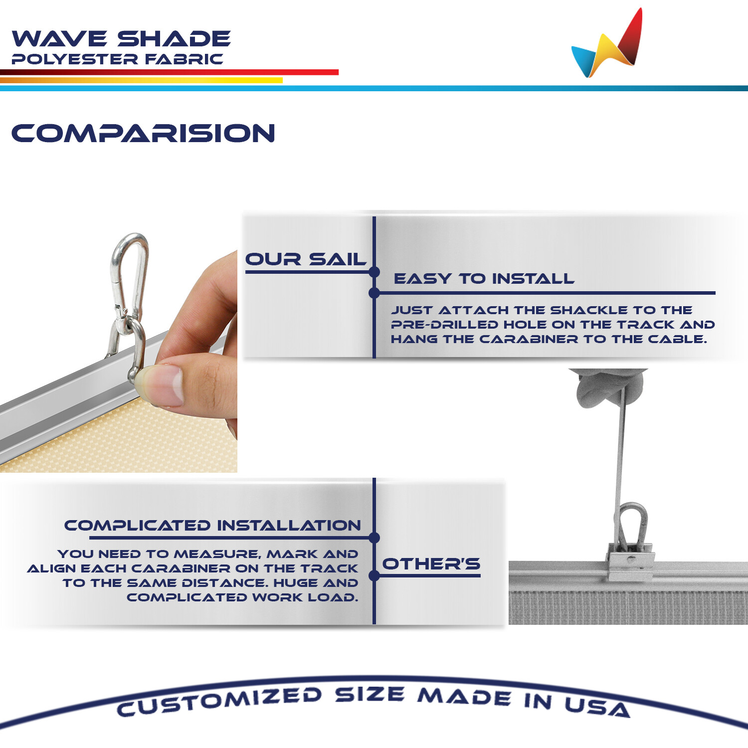 Waterproof Retractable Canopy Cover Yard Patio Awning Shade w/ Steel Wire Beige