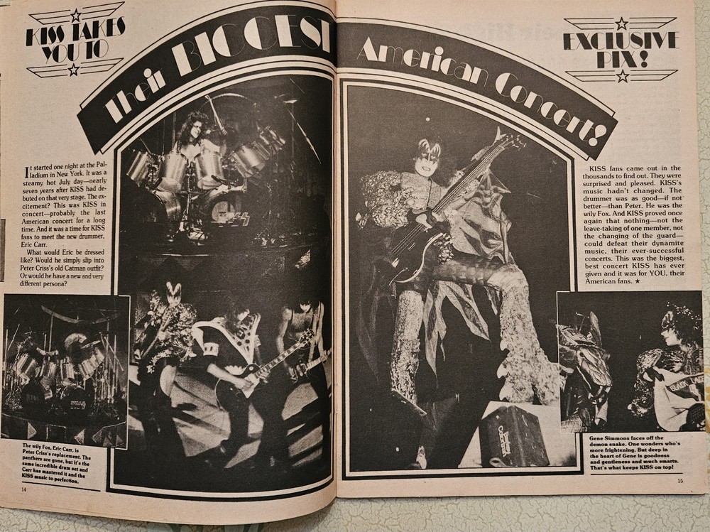 KISS TEEN MACHINE KISS STRIKES BACK MAGAZINE 1981 SIMMONS, FREHLEY, STANLEY