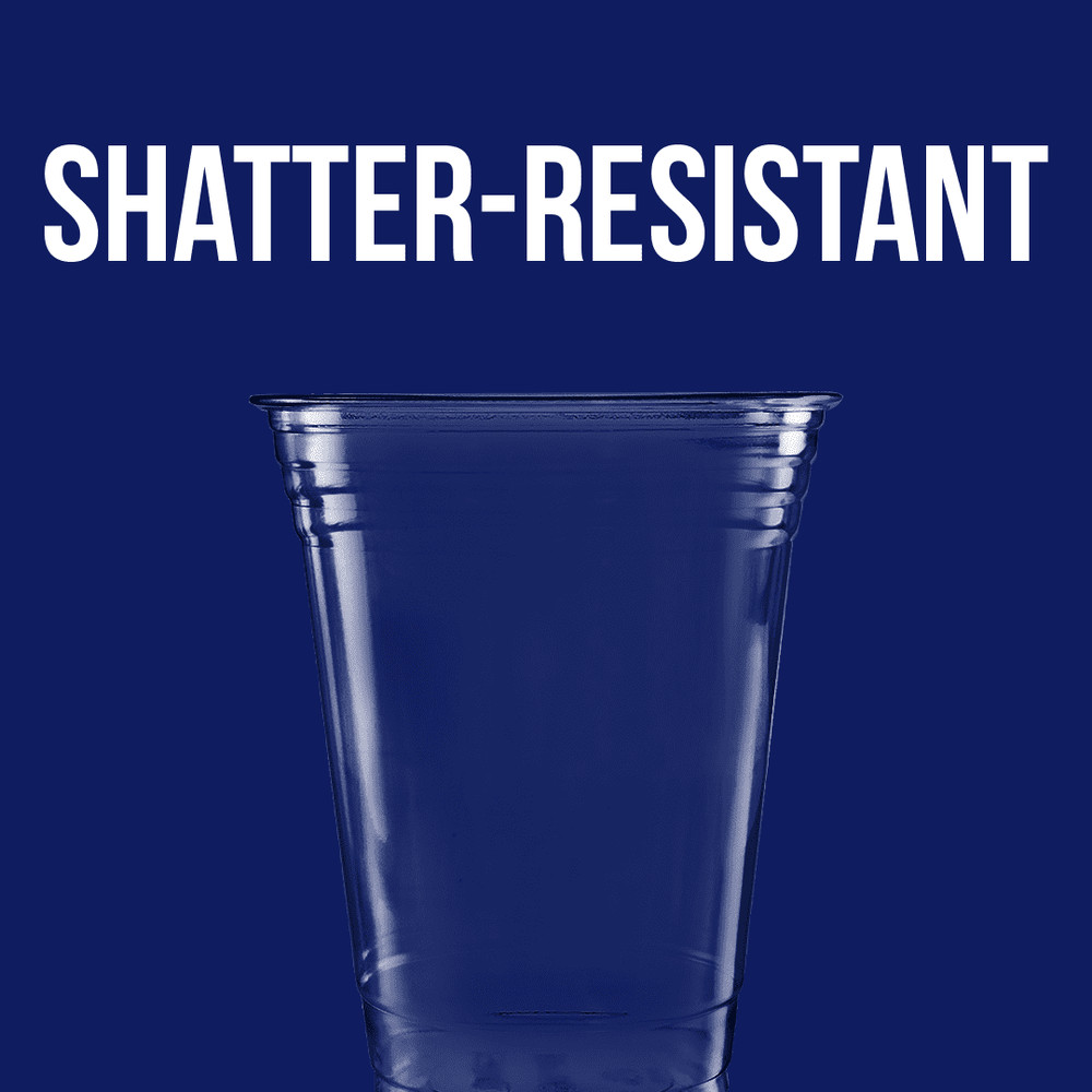 (2 pack) Solo Disposable Plastic Cups, Clear, 18oz, 25 Count