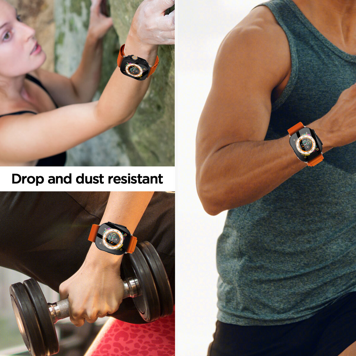 Full Case Cover for Apple Watch Ultra 2 49mm Tempered Glass Screen Protector