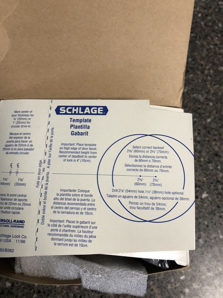 Schlage Maximum Security Deadbolt Lock Kit