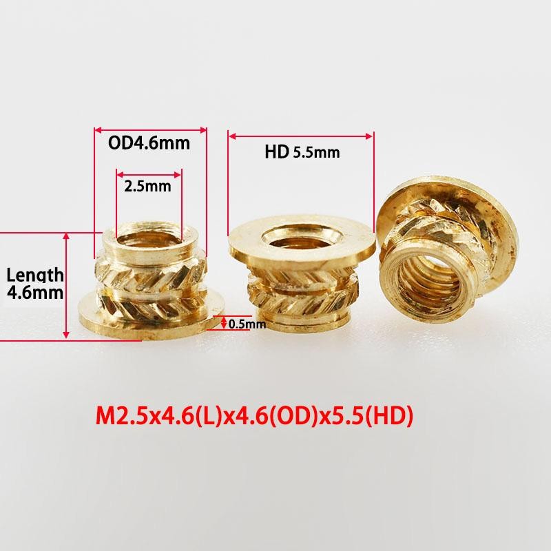 NEW Copper Threaded Insert Nuts M2–M8 Knurled Heat Set for 3D Print & Notebook