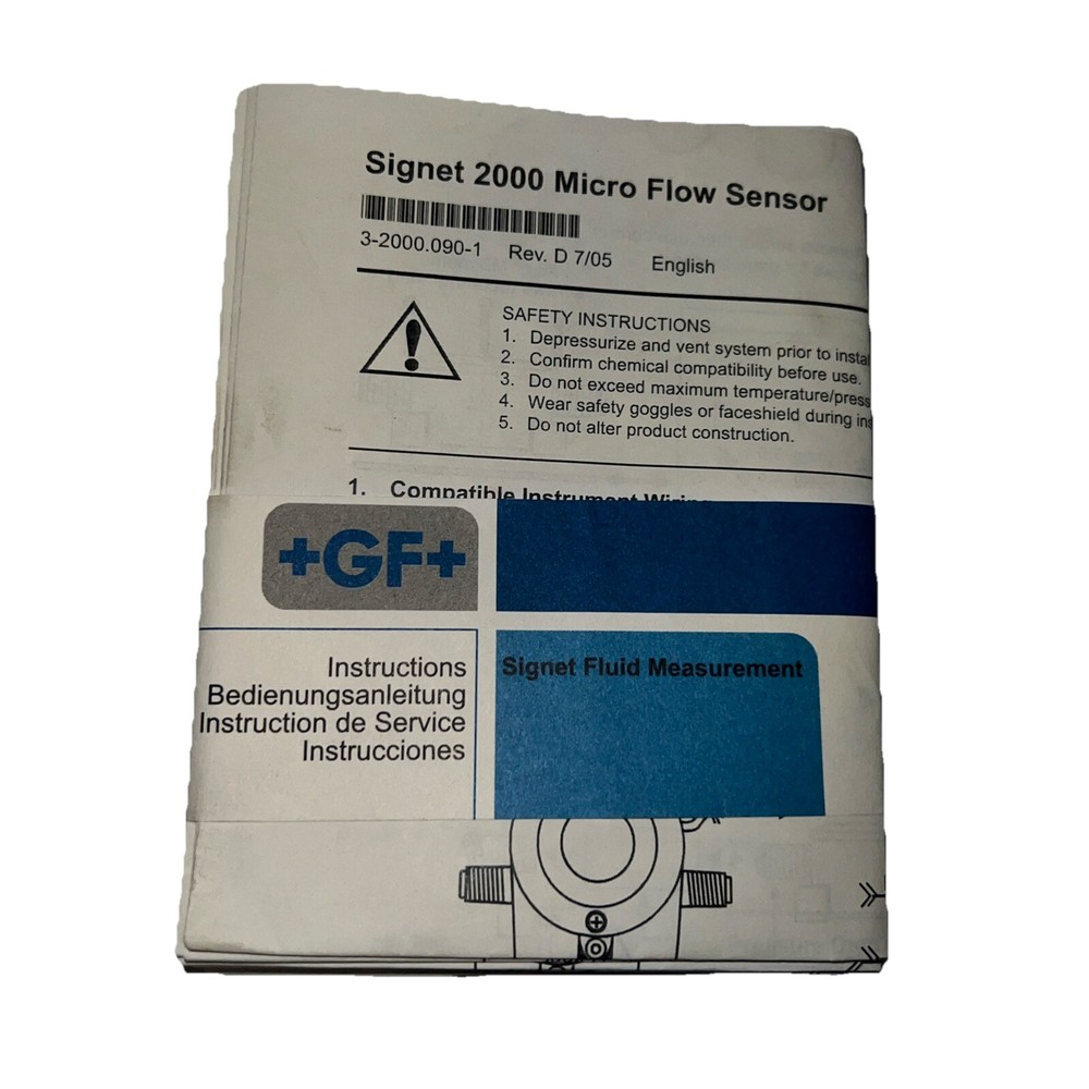 GF SIGNET 2000 MICRO-FLOW SENSOR 0.3-3.2 GPM