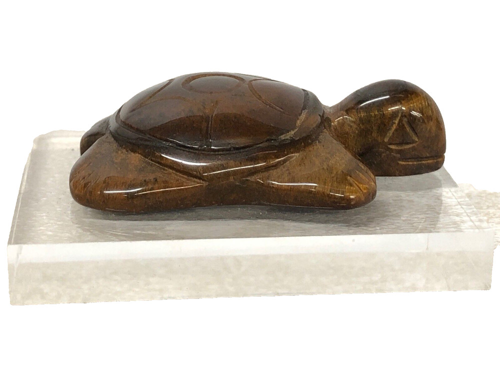 Tiger Eye Stone Carved Turtle