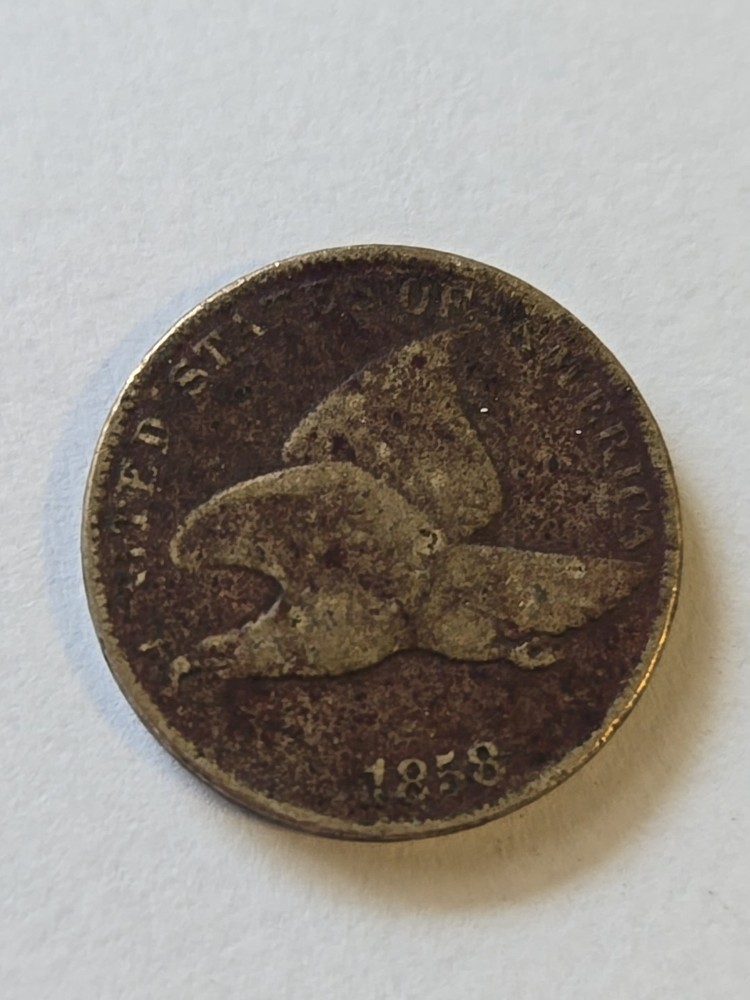 1858 Flying Eagle Cent- Large Letters, VG Details #1156