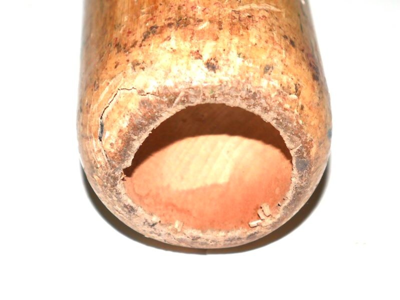 LUKE WADDELL GWINNETT STRIPERS #75 GAME USED BLACK LOUISVILLE SLUGGER BAT BRAVES