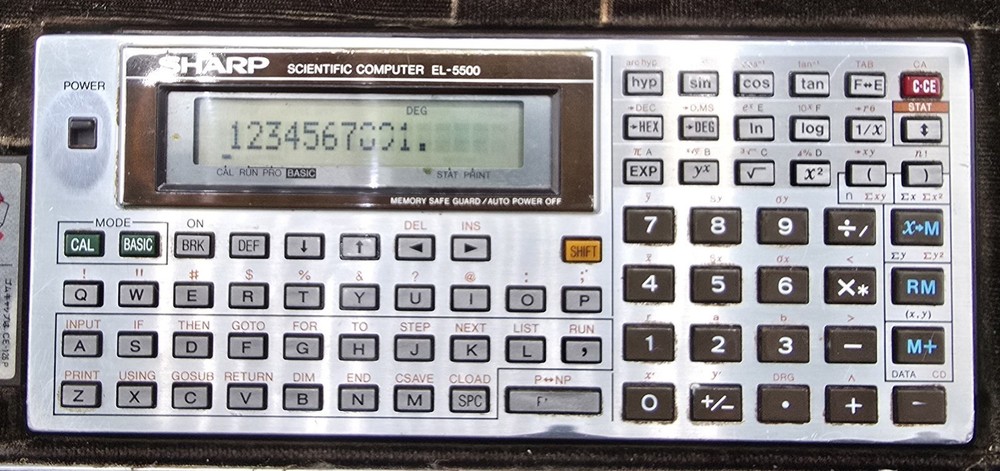 Sharp EL-5500 Scientific Pocket Computer & Sharp CE-126P Printer Interface RARE