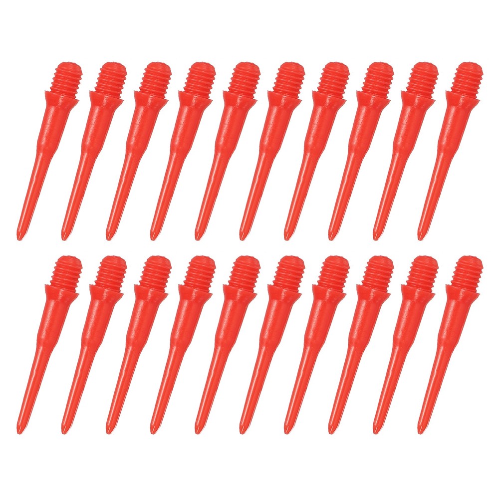 100Pcs Plastic Dart Tips,Game 2BA Thread Soft Darts Tips Red