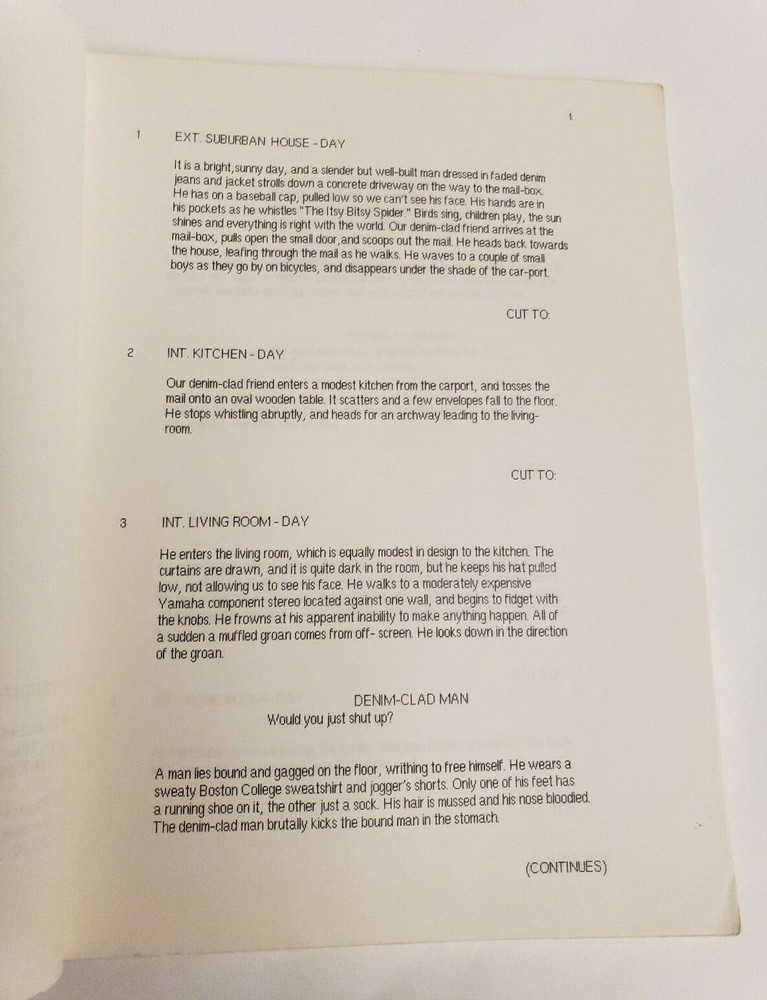 DEVIANT / Stephen Johnston 1990 Unproduced Movie Script Screenplay, 2nd Draft