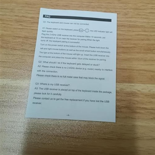 wireless keyboard and mouse combo