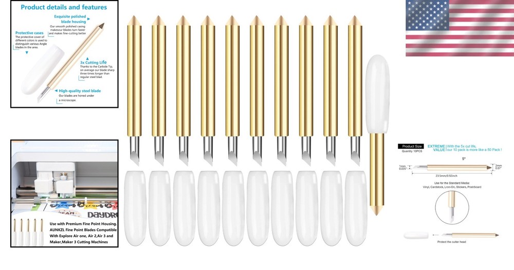 Replacement Blades for Cricut Explore Air Maker Cutting Machines 10pcs