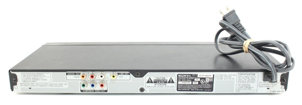 Sony DVP-NS57P Progressive Scan CD / DVD Player Combo; 530334
