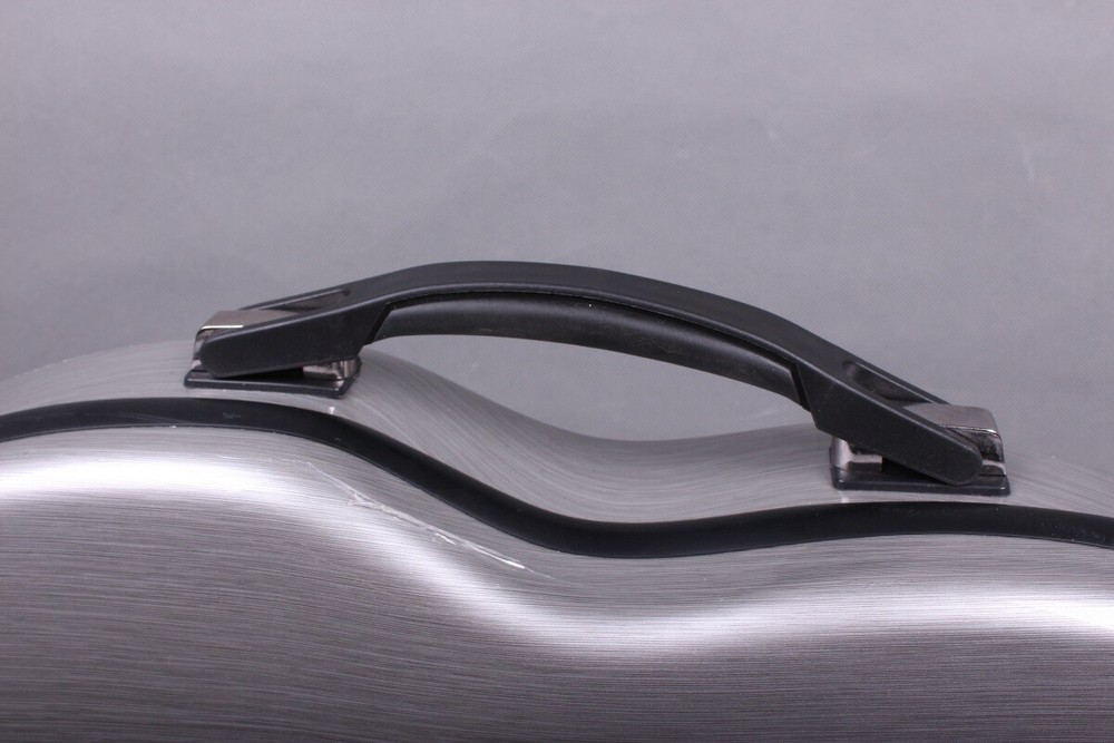 Silver Carbon Fiber Violin case 4/4 Violin Box Code Lock Strong Light Case strap