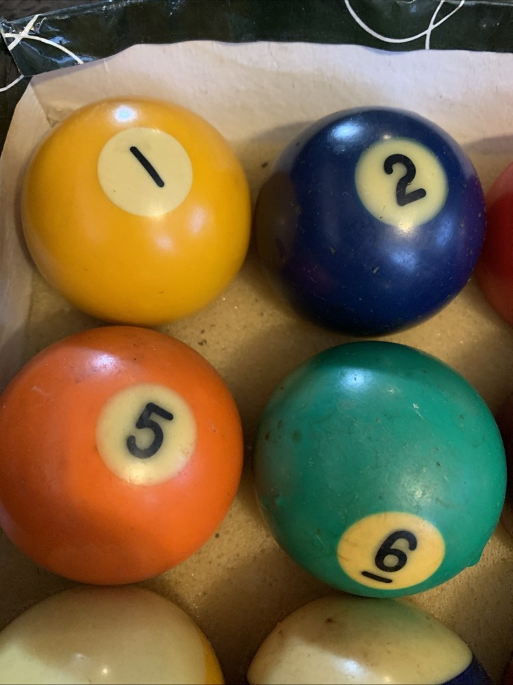 Vintage Billiards Pool Ball Set